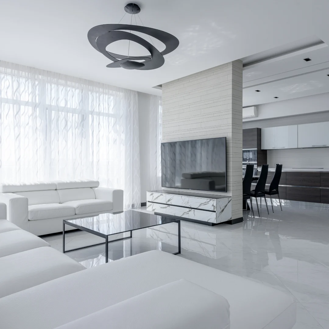 Pure White Marble Floor